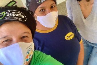 Visita aos colaboradores da Empresa Golden Serviços - Merenda de Votorantim