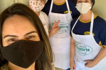 Visita aos colaboradores da Empresa Golden Serviços - Merenda de Votorantim