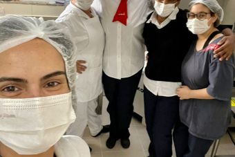 Visita aos trabalhadores da Empresa SODEXO - HOSPITAL BENEFICÊNCIA NIPO BRASILEIRA - SÃO MIGUEL ARCANJO